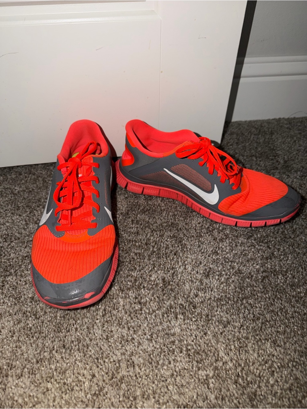 Nike Women’s  Orange and Gray Running Sneakers